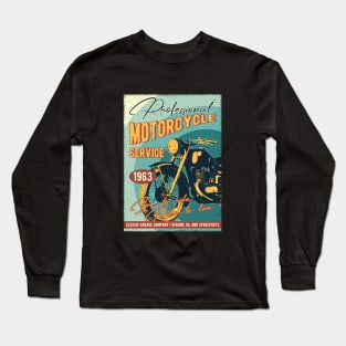 Motorcycle service poster Long Sleeve T-Shirt